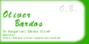 oliver bardos business card